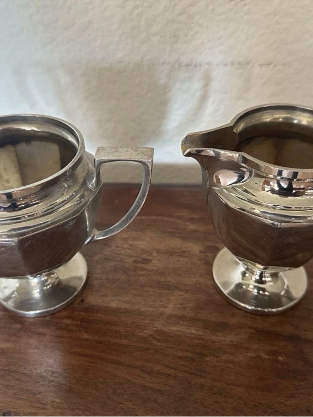 Vintage Universal Silver-Plated Sugar Bowl and Creamer